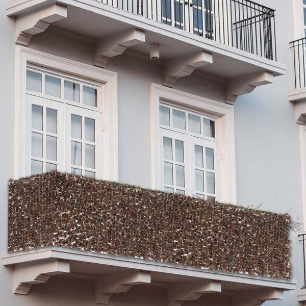 Balkonsichtschutz Sichtschutz Windschutz Balkon Terrasse 300x100cm Ahorn braun