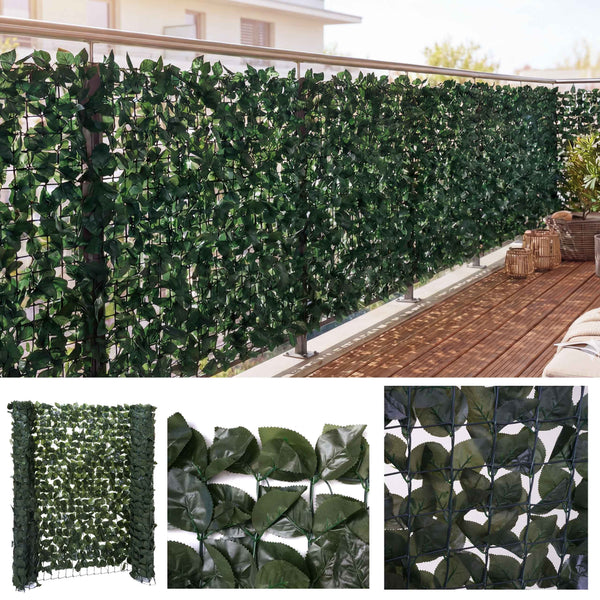 Balkonsichtschutz Buchenhecke Windschutz Terrasse Zaun 300x150cm