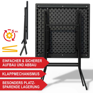Balkontisch Gartentisch Lukas 56x74x56cm