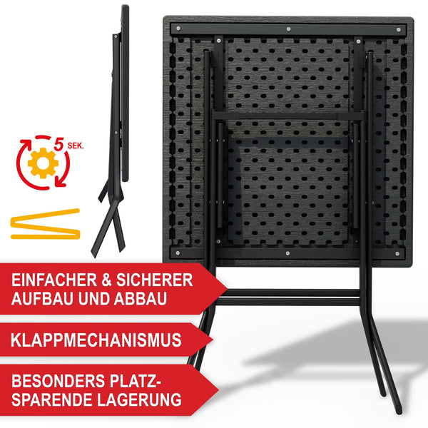 Balkontisch Gartentisch Lukas 56x74x56cm