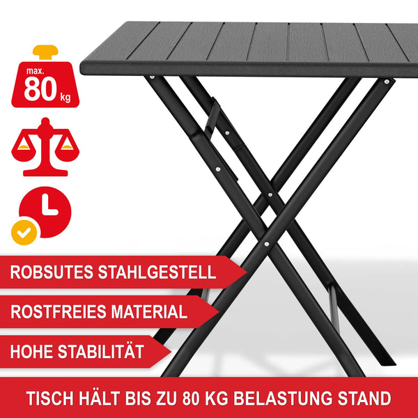 Balkontisch Gartentisch Lukas 56x74x56cm