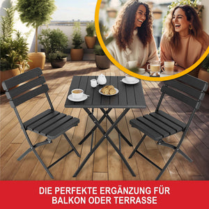 Balkontisch Set klappbar wetterfest - für 2 Personen
