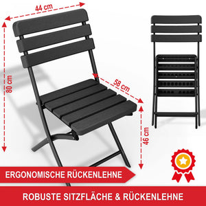 Balkontisch Set klappbar wetterfest - für 2 Personen
