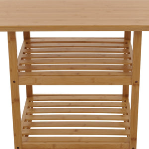 Bambus Tisch Balkontisch Beistelltisch Mehrzwecktisch 100x60cm