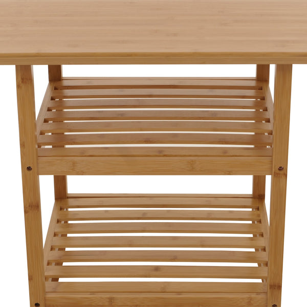 Bambus Tisch Balkontisch Beistelltisch Mehrzwecktisch 100x60cm