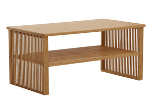 Bambus Couchtisch Wohnzimmertisch Sofatisch Beistelltisch 46x97x55cm