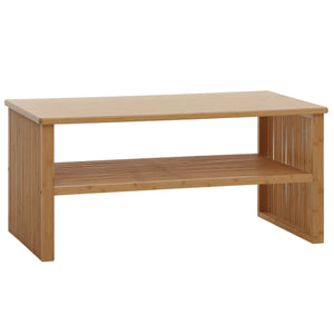 Bambus Couchtisch Wohnzimmertisch Sofatisch Beistelltisch 46x97x55cm