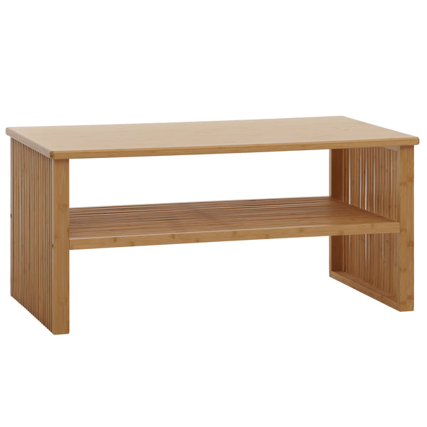 Bambus Couchtisch Wohnzimmertisch Sofatisch Beistelltisch 46x97x55cm