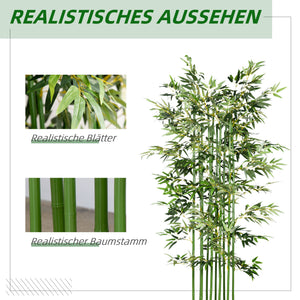 Bambus Kunstpflanze für Zuhause 180cm grün