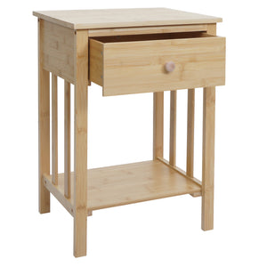 Bambus Nachttisch Nachtkonsole Beistelltisch Nachtschrank 55x40x30cm