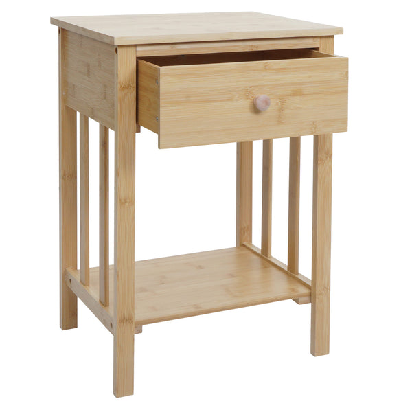 Bambus Nachttisch Nachtkonsole Beistelltisch Nachtschrank 55x40x30cm