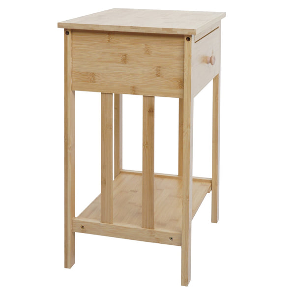 Bambus Nachttisch Nachtkonsole Beistelltisch Nachtschrank 55x40x30cm