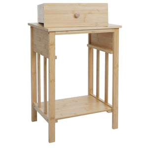 Bambus Nachttisch Nachtkonsole Beistelltisch Nachtschrank 55x40x30cm