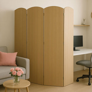 Bambus Paravent Raumteiler Sichtschutz klappbar 4 Paneele 170x162cm