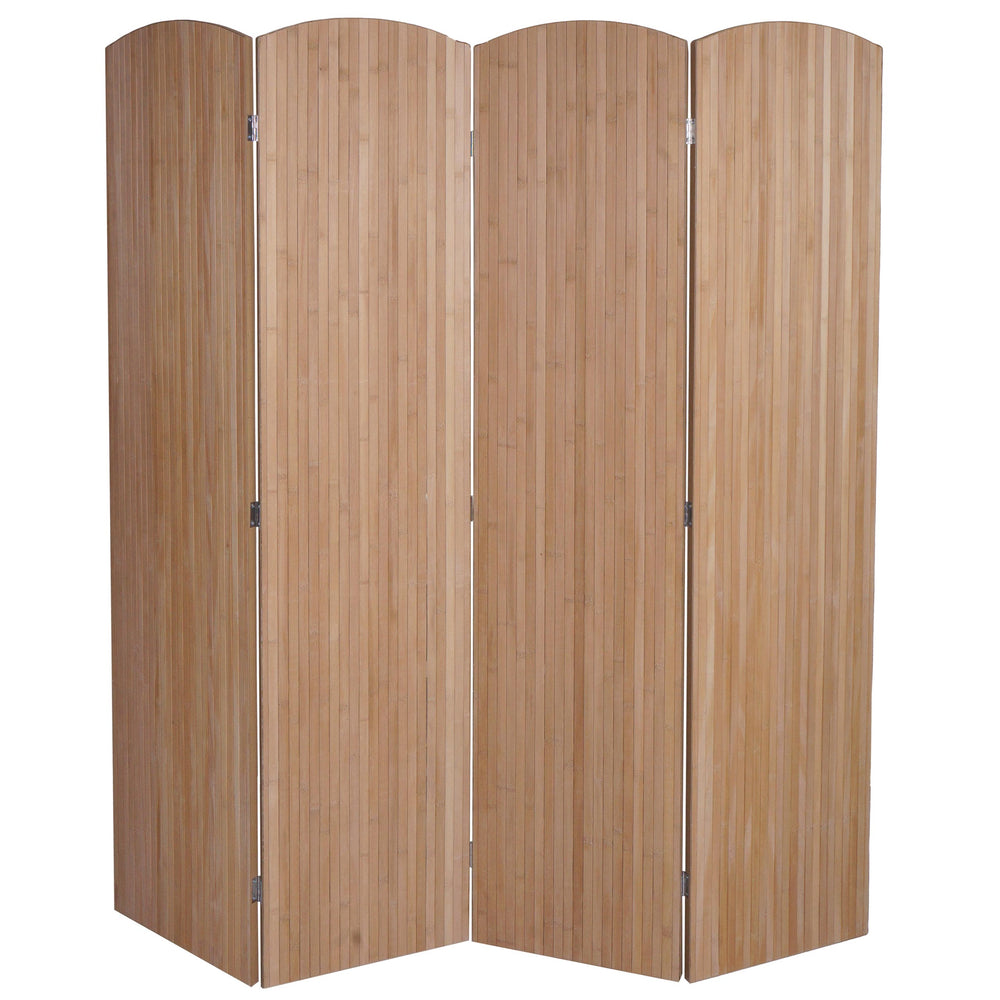 Bambus Paravent Raumteiler Sichtschutz klappbar 4 Paneele 170x162cm