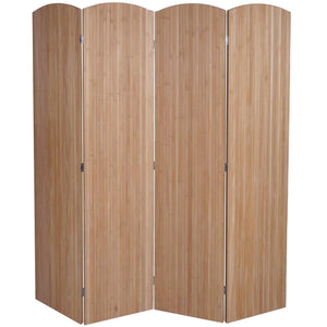 Bambus Paravent Raumteiler Sichtschutz klappbar 4 Paneele 170x162cm