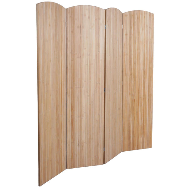 Bambus Paravent Raumteiler Sichtschutz klappbar 4 Paneele 170x162cm