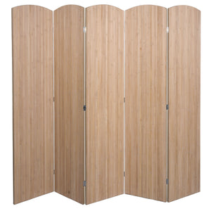 Bambus Paravent Raumteiler Sichtschutz klappbar 5 Paneele 170x204cm