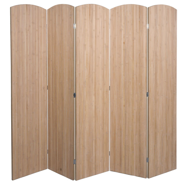 Bambus Paravent Raumteiler Sichtschutz klappbar 5 Paneele 170x204cm