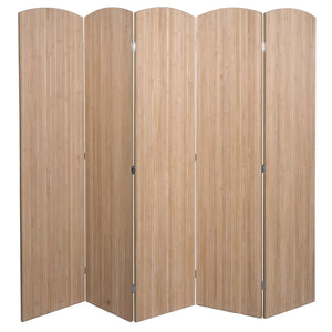 Bambus Paravent Raumteiler Sichtschutz klappbar 5 Paneele 170x204cm