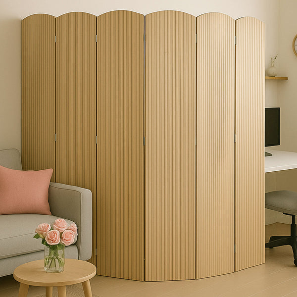 Bambus Paravent Raumteiler Sichtschutz klappbar 6 Paneele 170x245cm