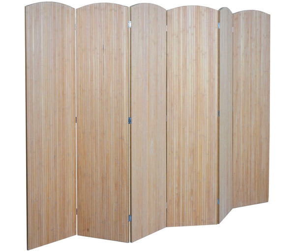 Bambus Paravent Raumteiler Sichtschutz klappbar 6 Paneele 170x245cm