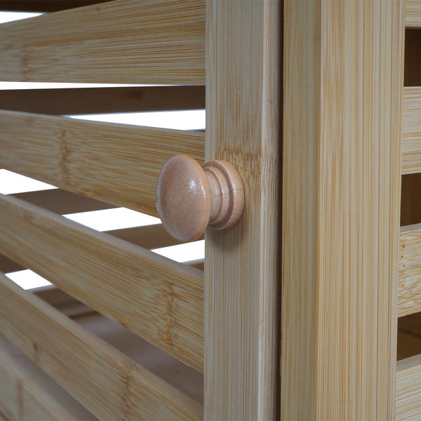 Bambus Regal Badschrank Badezimmerschrank Staufächer 165x42x30cm