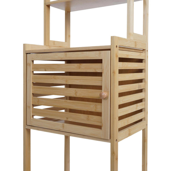 Bambus Regal Badschrank Badezimmerschrank Staufächer 165x42x30cm