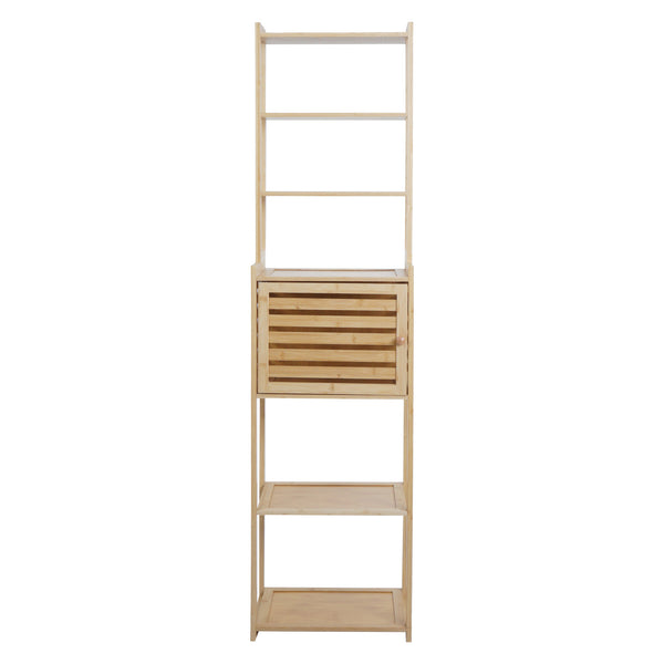 Bambus Regal Badschrank Badezimmerschrank Staufächer 165x42x30cm