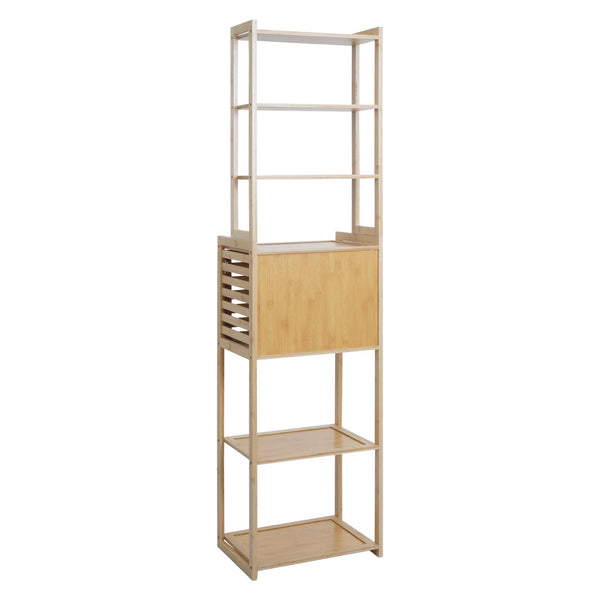 Bambus Regal Badschrank Badezimmerschrank Staufächer 165x42x30cm