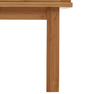 Bambus Standregal Badezimmerschrank Badregal Schiebetür 115x80x45cm