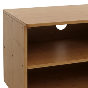 Bambus TV-Rack Fernsehtisch Lowboard Kommode Staufächer 50x140x40cm