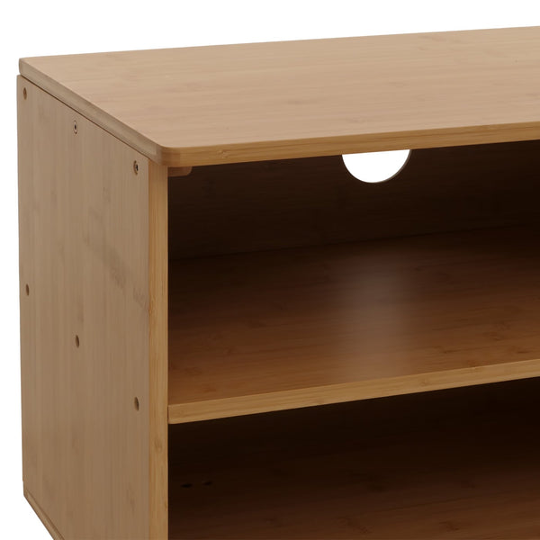 Bambus TV-Rack Fernsehtisch Lowboard Kommode Staufächer 50x140x40cm