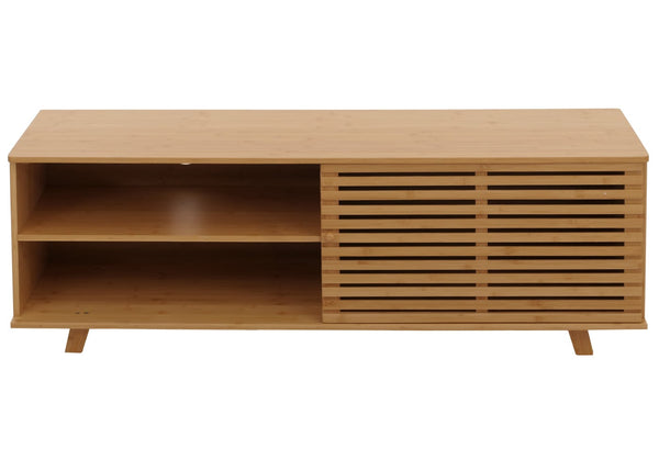 Bambus TV-Rack Fernsehtisch Lowboard Kommode Staufächer 50x140x40cm