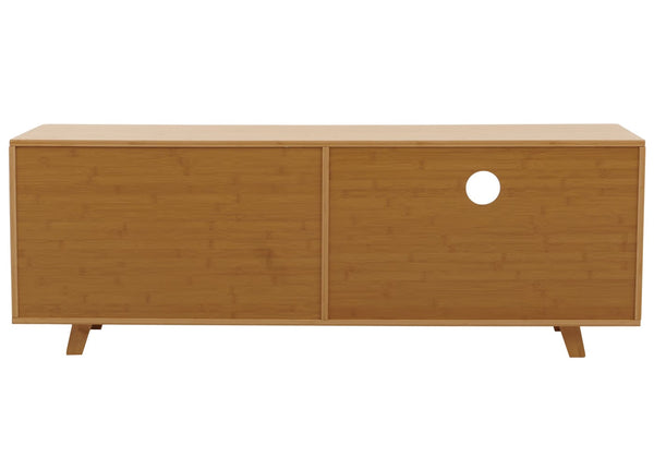 Bambus TV-Rack Fernsehtisch Lowboard Kommode Staufächer 50x140x40cm