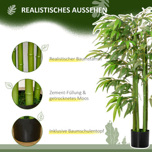 Bambuspflanze Kunstpflanze im Topf pflegeleicht realistisch 140cm