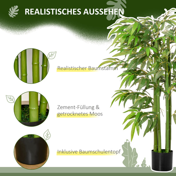 Bambuspflanze Kunstpflanze im Topf pflegeleicht realistisch 140cm