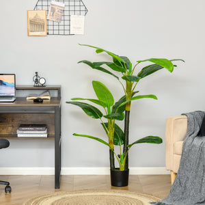 Bananenpflanze Kunstpflanze im Topf für Wohnzimmer Büro 150cm