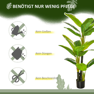 Bananenpflanze Kunstpflanze im Topf für Wohnzimmer Büro 150cm