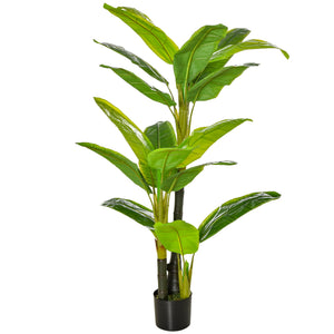 Bananenpflanze Kunstpflanze im Topf für Wohnzimmer Büro 150cm