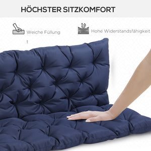 Bankauflage 3-Sitzer mit Befestigung und Schaumstofffüllung