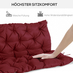 Bankauflage Sitzpolster mit Befestigungsbändern Outdoor 3 Personen