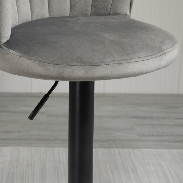 Ensemble de 2 tabourets de bar pivotants et réglables en hauteur, gris