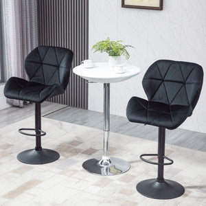 Barhocker 2er-Set drehbar höhenverstellbar Schwarz