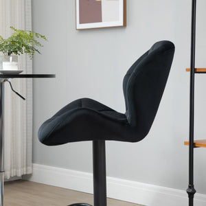 Barhocker 2er-Set drehbar höhenverstellbar Schwarz