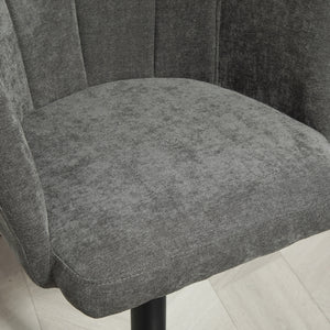 Barhocker 2er Set höhenverstellbar mit Fussstütze dunkelgrau