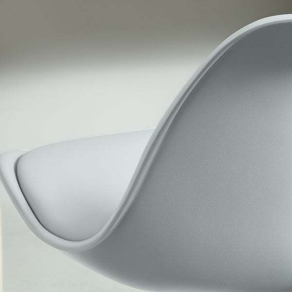 Barhocker 2er-Set gepolstert 360° drehbar höhenverstellbar Kunstleder Grau