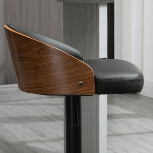 Barhocker 2er-Set höhenverstellbar aus Kunstleder