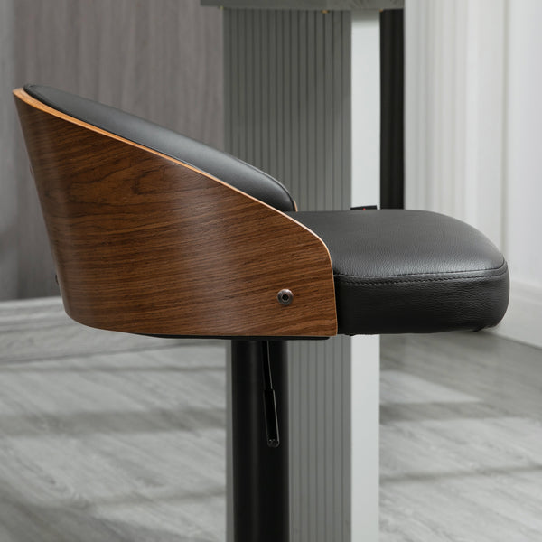 Barhocker 2er-Set höhenverstellbar aus Kunstleder