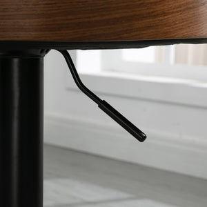 Barhocker 2er-Set höhenverstellbar aus Kunstleder